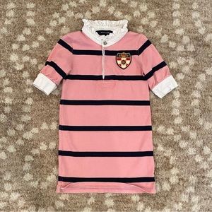 Ralph Lauren pink striped polo dress. 3T